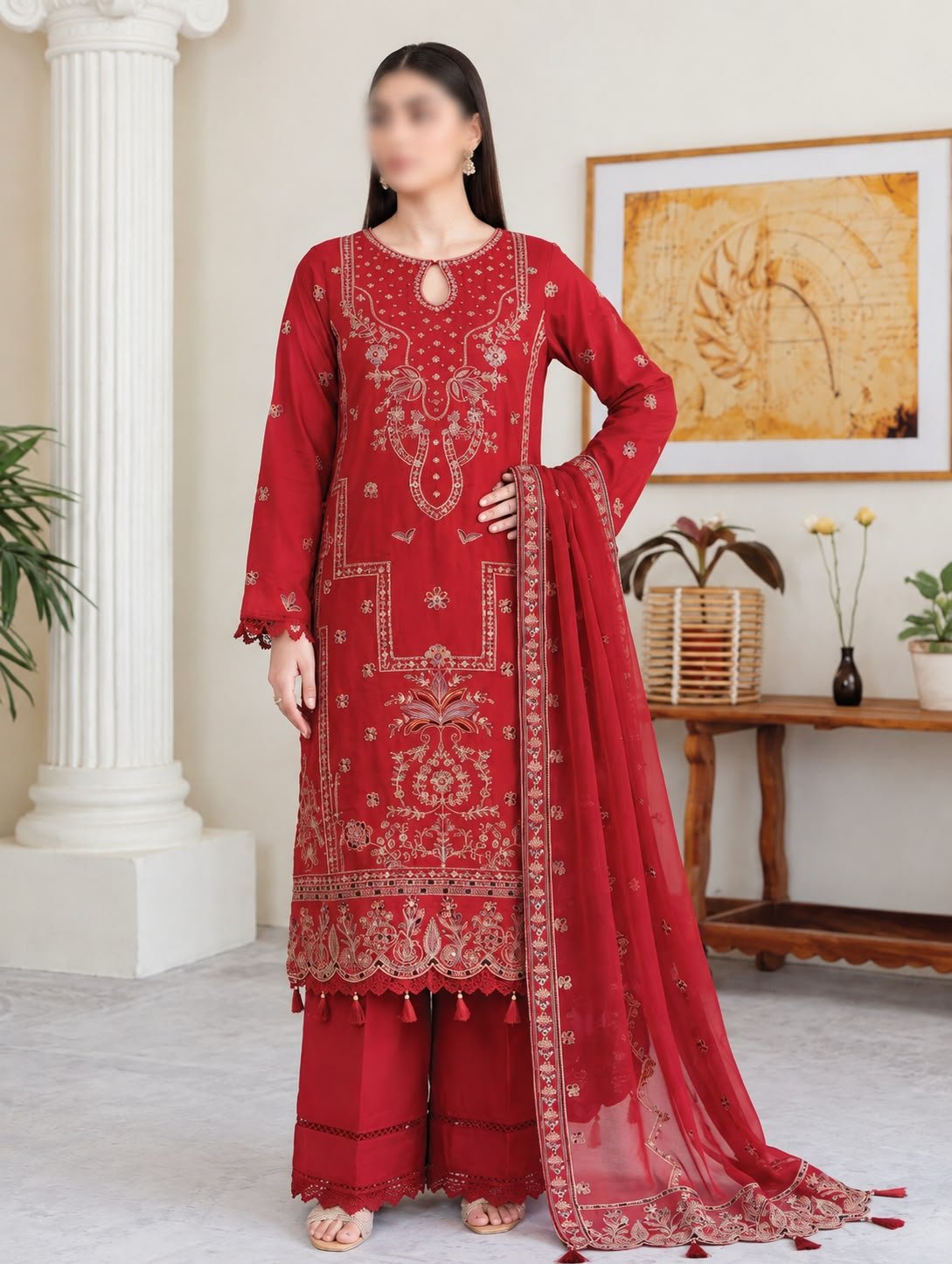 Embroided Viscose suits